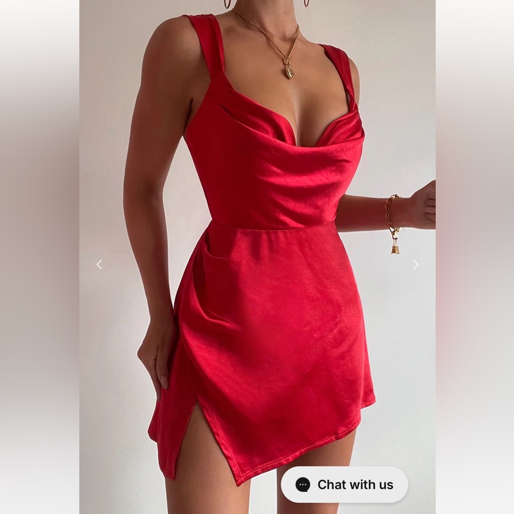 NWT Runaway The Label Havana red mini satin dress